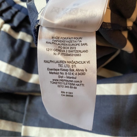 Polo Ralph Lauren Striped A-line Silk/Cotten Blend Navy/white Skirt - Picture 10 of 16